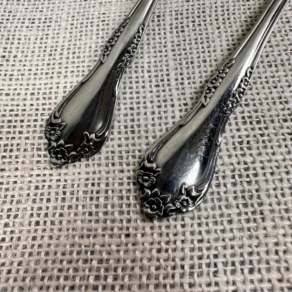 Oneida Wm A Rogers Mansfield Deluxe Stainless Tablespoons Lot of 2Flatware